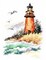 Cold Sea shore. Lighthouse 0-225 Counted Cross-Stitch Kit